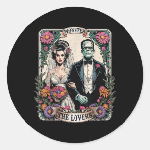 Sticker Rond Le Monster Frankenstein Et Marier Les Amateurs Tar