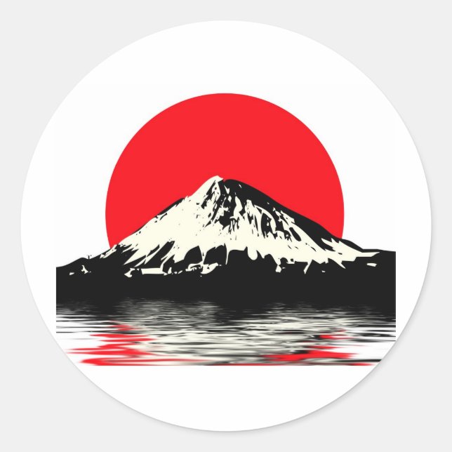 Sticker Rond Le Mont Fuji (Devant)