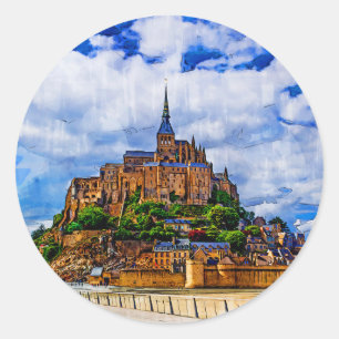 Sticker Rond Le Mont Saint Michel