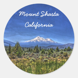 Sticker Rond Le mont Shasta