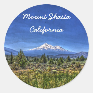 Sticker Rond Le mont Shasta
