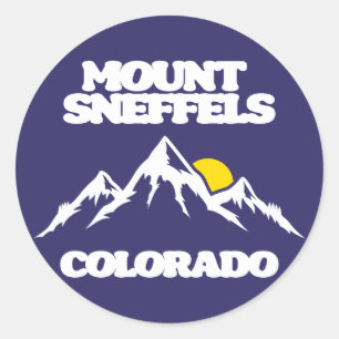 Sticker Rond Le mont Sneffels Colorado