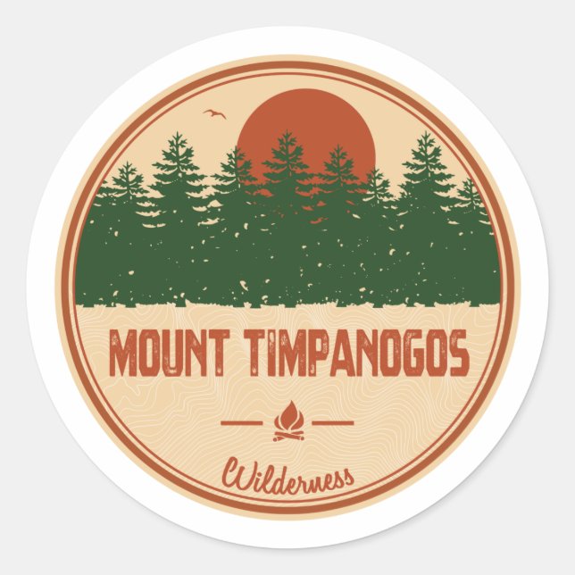 Sticker Rond Le Mont Timpanogos Wilderness Utah (Devant)