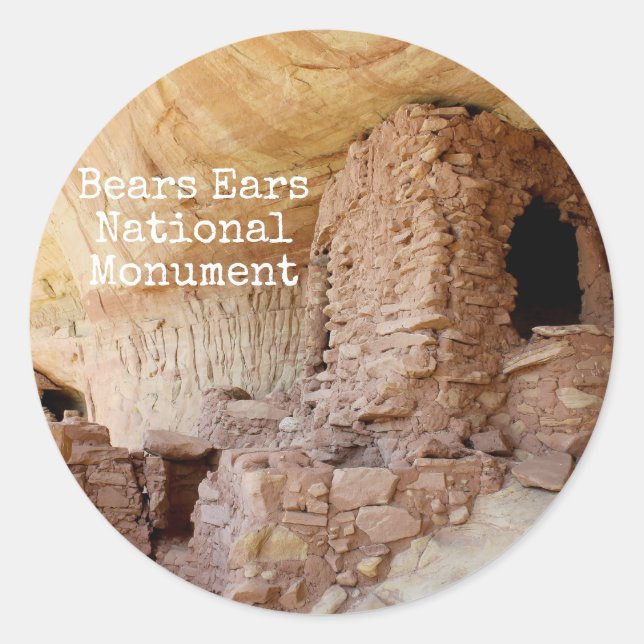 Sticker Rond Le monument national de Bear's Ears (Devant)