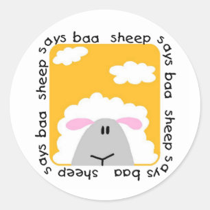 Sticker Rond Le mouton indique des T-shirts et des cadeaux de