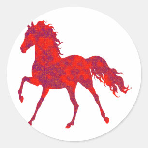 STICKER ROND LE MOUVEMENT DE CHEVAL
