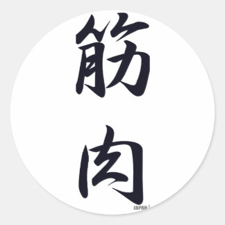 Sticker Rond le muscle noir