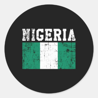 Sticker Rond Le Nigeria, drapeau des racines nigérianes