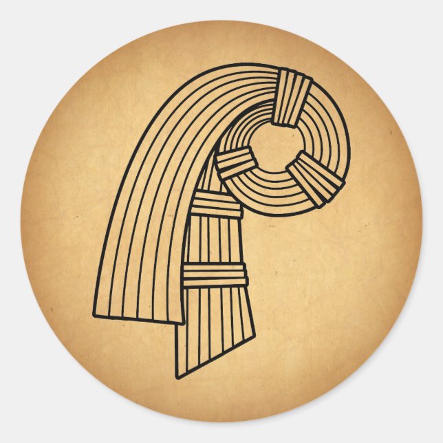 Sticker Rond Le noeud d'Inanna (Devant)