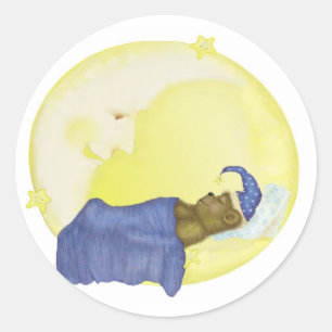 Sticker Rond Le nounours de rêves doux concernent les