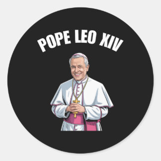 Sticker Rond Le nouveau pape Leo Xiv - le pape Leo