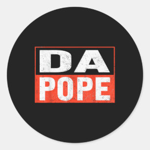 Sticker Rond Le Pape Bobby Chicago Chemise - Da Da Da Da Pope C