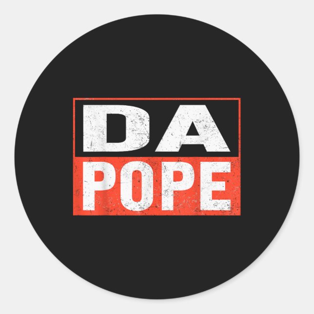 Sticker Rond Le Pape Bobby Chicago Chemise - Da Da Da Da Pope C (Devant)