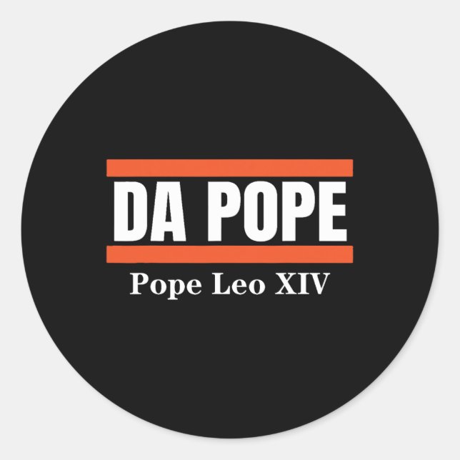 Sticker Rond Le pape de Chicago Leo Xiv Le cardinal Robert Prev (Devant)