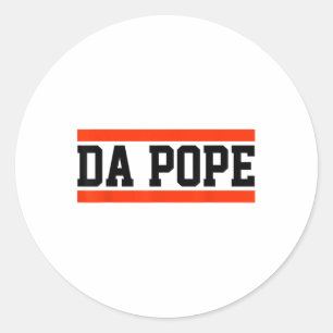 Sticker Rond Le pape de Chicago Leo Xiv Le cardinal Robert Prev