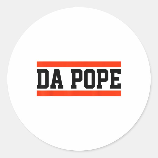 Sticker Rond Le pape de Chicago Leo Xiv Le cardinal Robert Prev (Devant)
