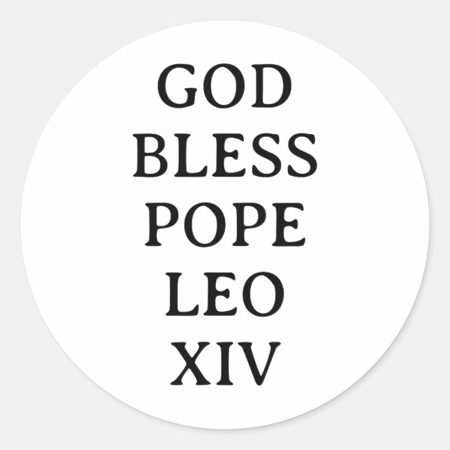 Sticker Rond Le Pape Leo Xiv 3 (Devant)