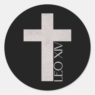 Sticker Rond Le Pape Leon Xiv