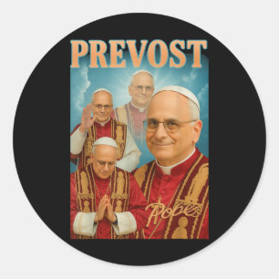 Sticker Rond Le Pape prévoira la Chemise catholique chrétienne