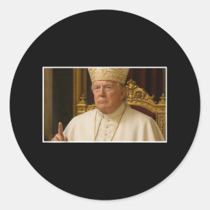 Sticker Rond Le Pape Trump Drôle Président Le prochain Pape