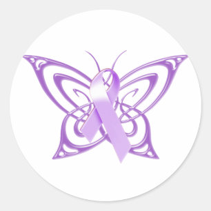 Sticker Rond Le papillon d'Alzheimer