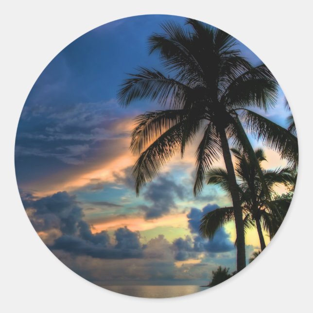 Sticker Rond Le paradis... c'est là que vous êtes ! (Devant)