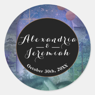 Sticker Rond Le paradis des forêts de montagne