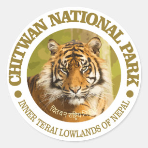 Sticker Rond Le Parc national de Chitwan