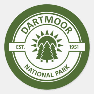Sticker Rond Le Parc national de Dartmoor