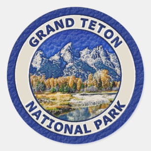 Sticker Rond Le Parc national de Grand Teton