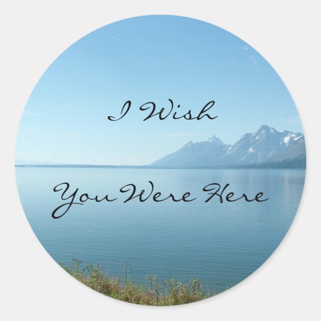 Sticker Rond Le Parc national de Grand Teton (Devant)