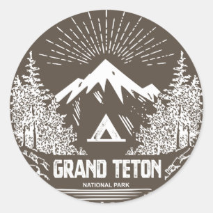 Sticker Rond Le Parc national de Grand Teton