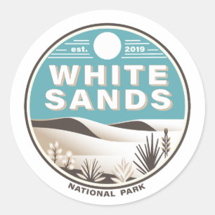 Sticker Rond Le parc national de White Sands