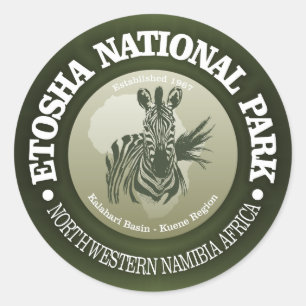 Sticker Rond Le Parc national d'Etosha