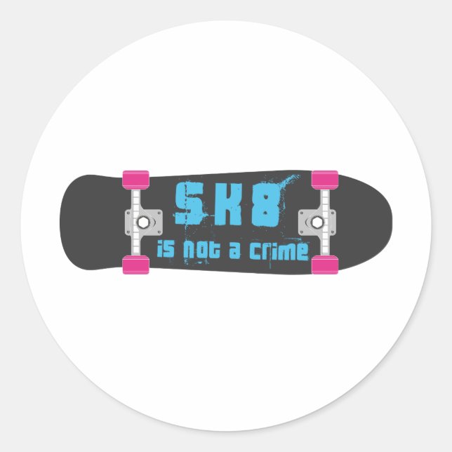 Sticker Rond le patinage n'est pas un crime (Devant)