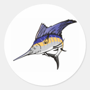 Sticker Rond le pélerin sautant la vue de face d'isolement sur