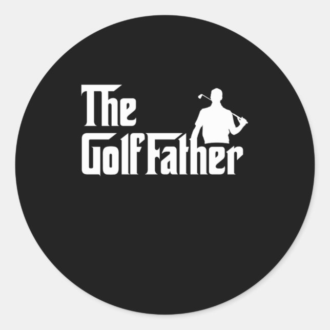 Sticker Rond Le Père de Golfather Golf Golf Golfing cadeau Golf (Devant)