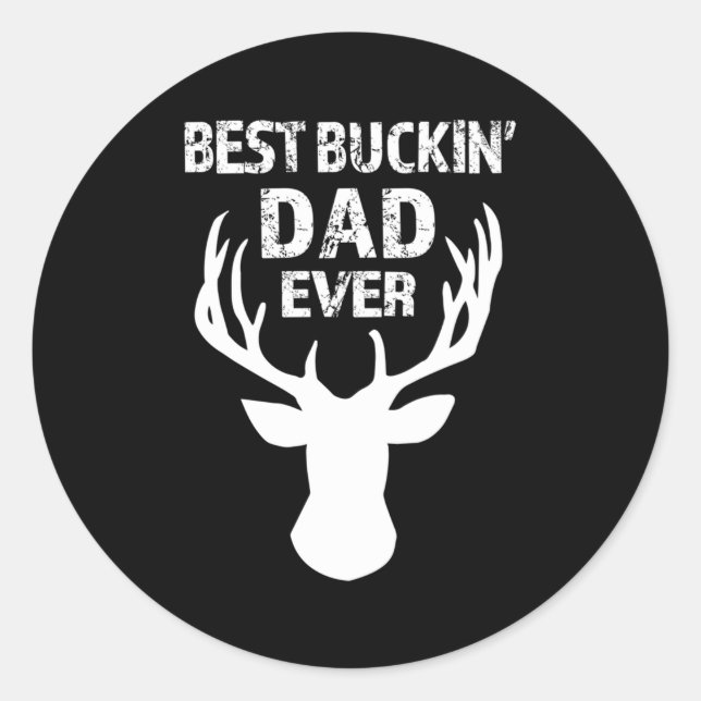 Sticker Rond Le Père Du Meilleur Buckin (Devant)