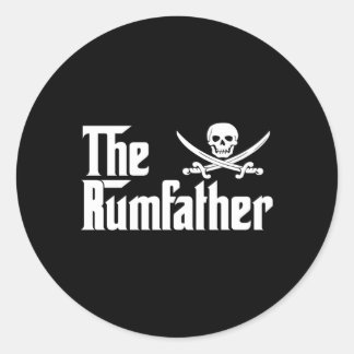 Sticker Rond Le Père du rhum boit du rhum S