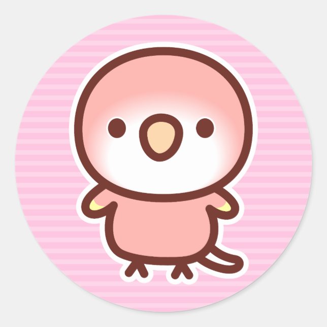 Sticker Rond Le perroquet de Rubino Bourke (Devant)