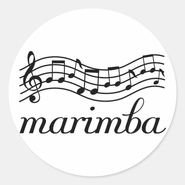 Sticker Rond Le personnel de Marimba Black Music (Devant)