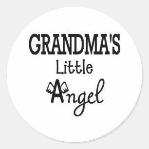 Sticker Rond Le petit ange de grand-mère