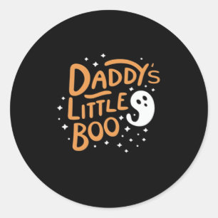 Sticker Rond Le petit garçon de papa, Happy Halloween