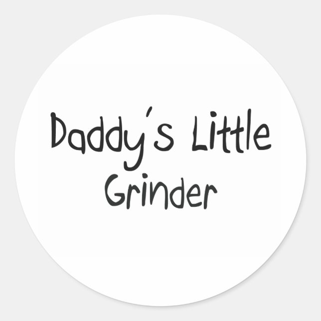 Sticker Rond Le petit meuleur de papa (Devant)