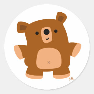 Sticker Rond Le petit ours