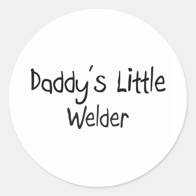 Sticker Rond Le petit soudeur de papa (Devant)
