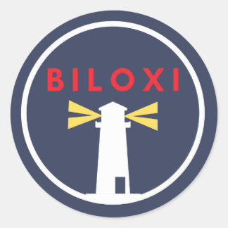 Sticker Rond Le phare de Biloxi