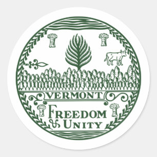 Sticker Rond Le phoque du Vermont
