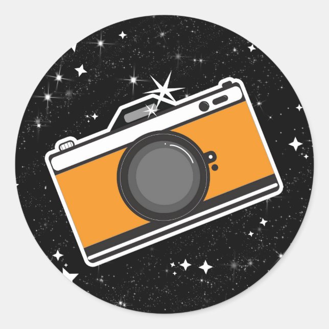 Sticker Rond Le Photographe Tarot Mystique Photographie  (Devant)