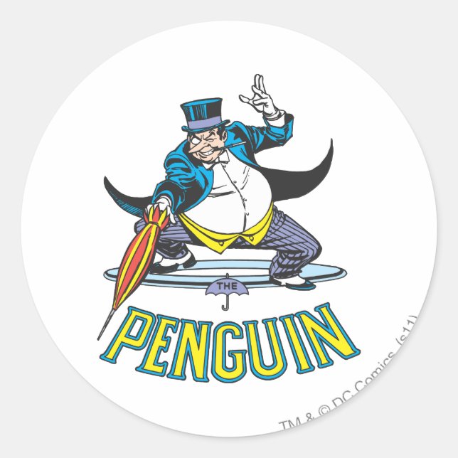Sticker Rond Le pingouin (Devant)